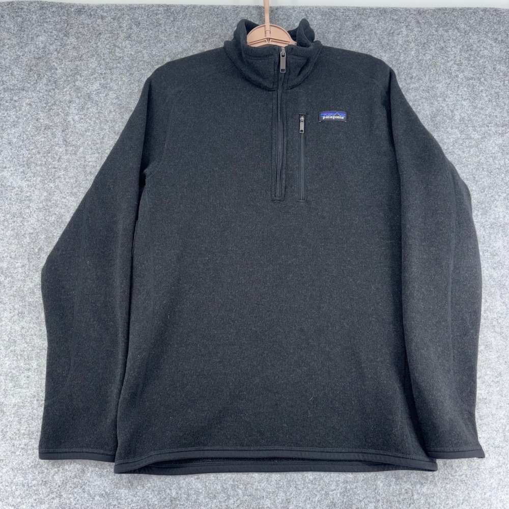 Patagonia Mens Better Sweater 1/4 Zip Fleece Pullover Black STY25527 M